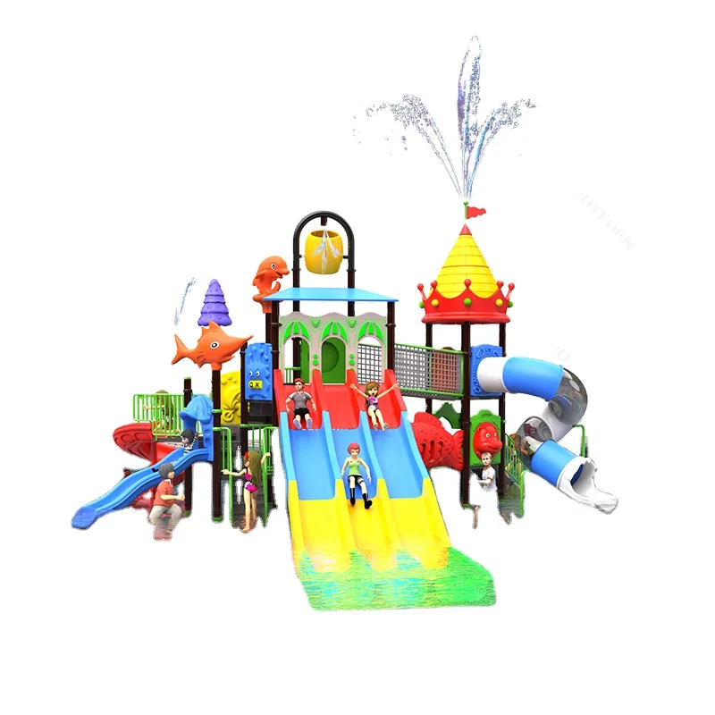 commercial swimming pool attractive outdoor plastic water slide kids playground amusement park