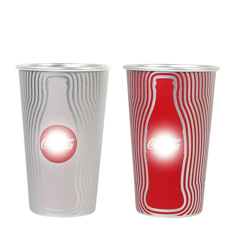 Summer funny promotion gift metal tumbler color cold changing cup Customized logo magic aluminum mug