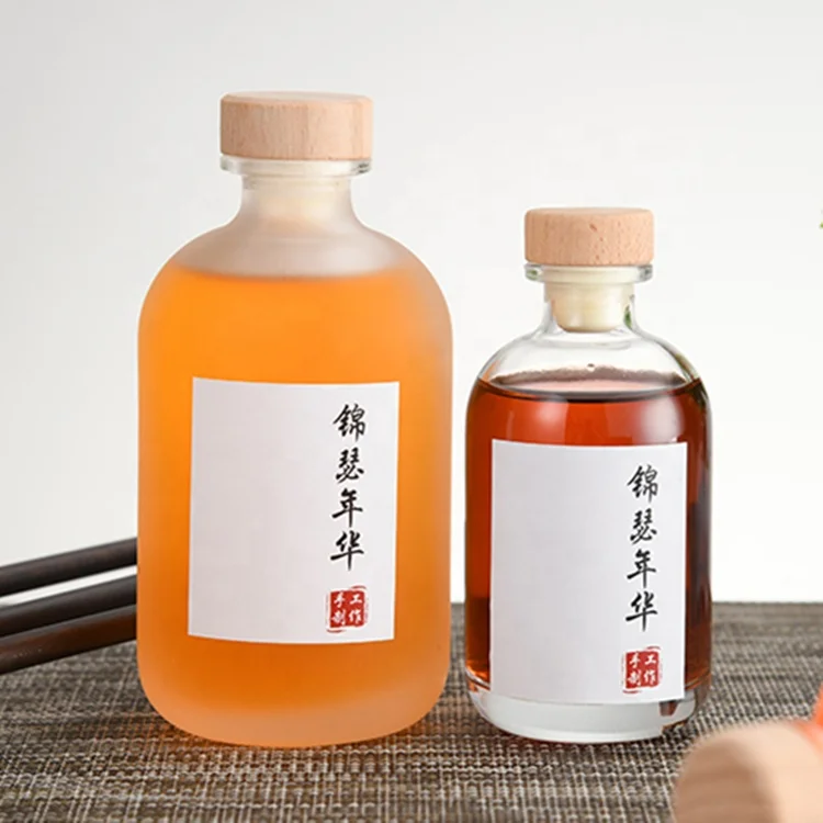 LOW MOQ Mini Glass Beverage Liquor Bottle For Vodka Juice Gin Alcohols With Cork Stoppers