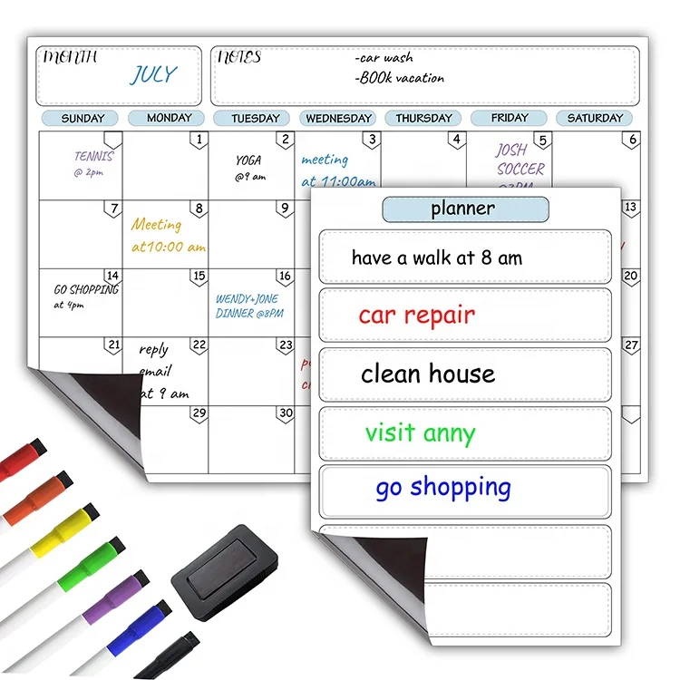 Premium Dry Erase 365 Day Calendar Wall Calendar Yearly Wall Calendar Printing