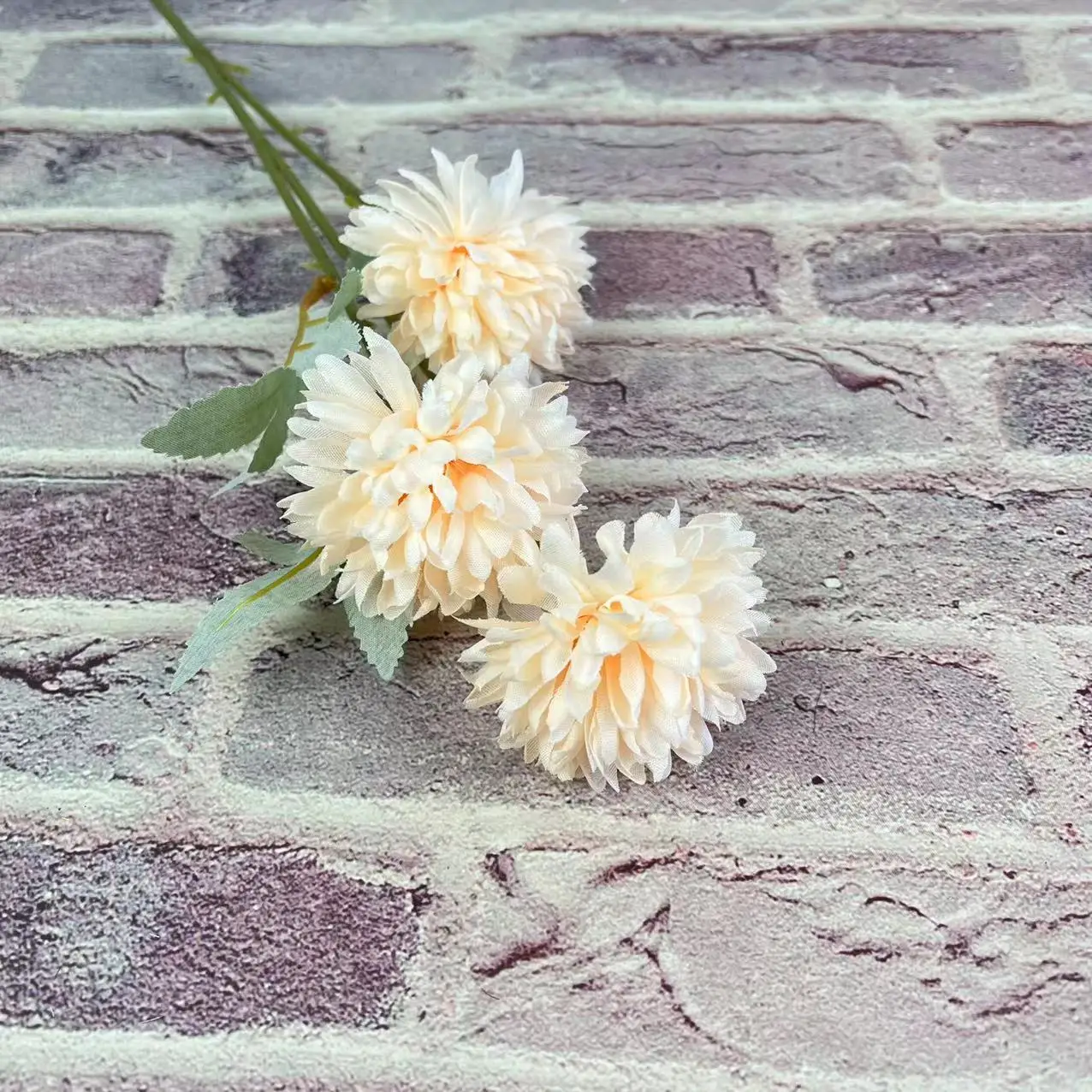 Simulated flower 3-head chrysanthemum onion balls bouquet chamomile living room hotel restaurant decorations
