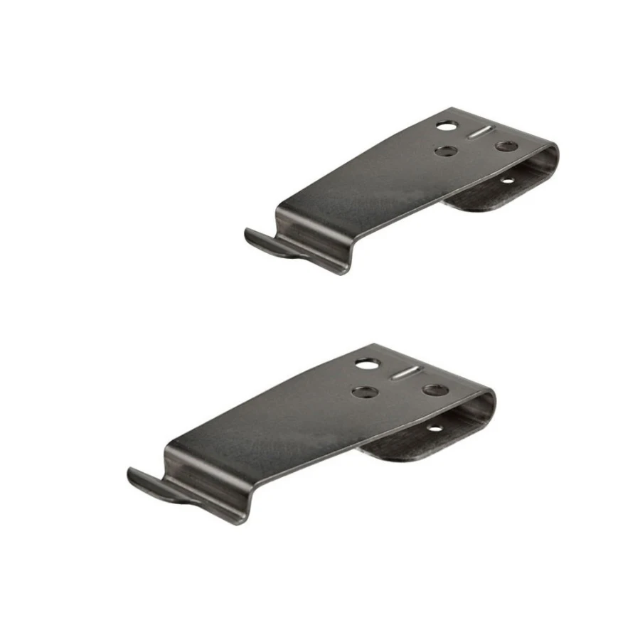 Заводской OEM изготовление листового металла на заказ черная пружина из нержавеющей стали стальной J-образный зажим для ремня металлический штамповочный зажим