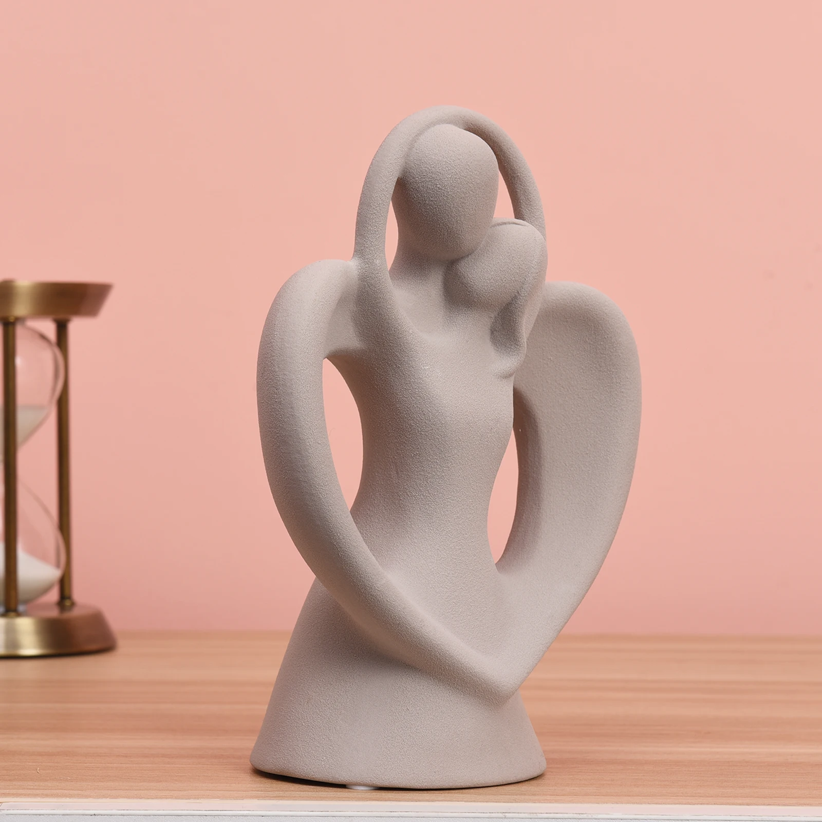 Modern Sculpture Abstract Porcelain Love Wedding Collectables Couple Souvenir Figurine Porcelain Character Table Home Decor