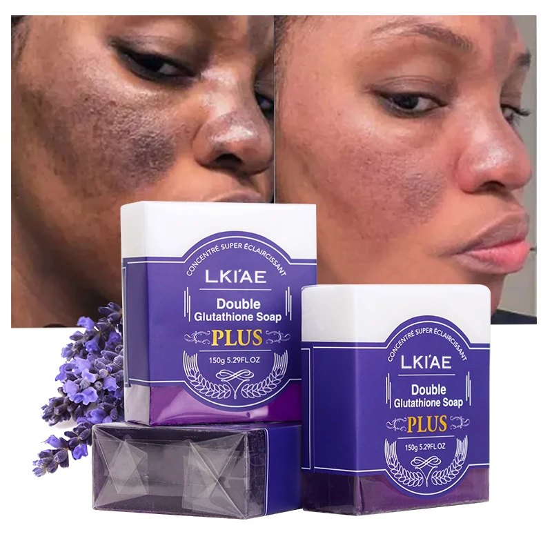 Private Label Natural Organic Olive Oil Gluta Exfoliating Beauty Vegan Skin Care Bleaching Natural Lavender Handmade Soap Bar