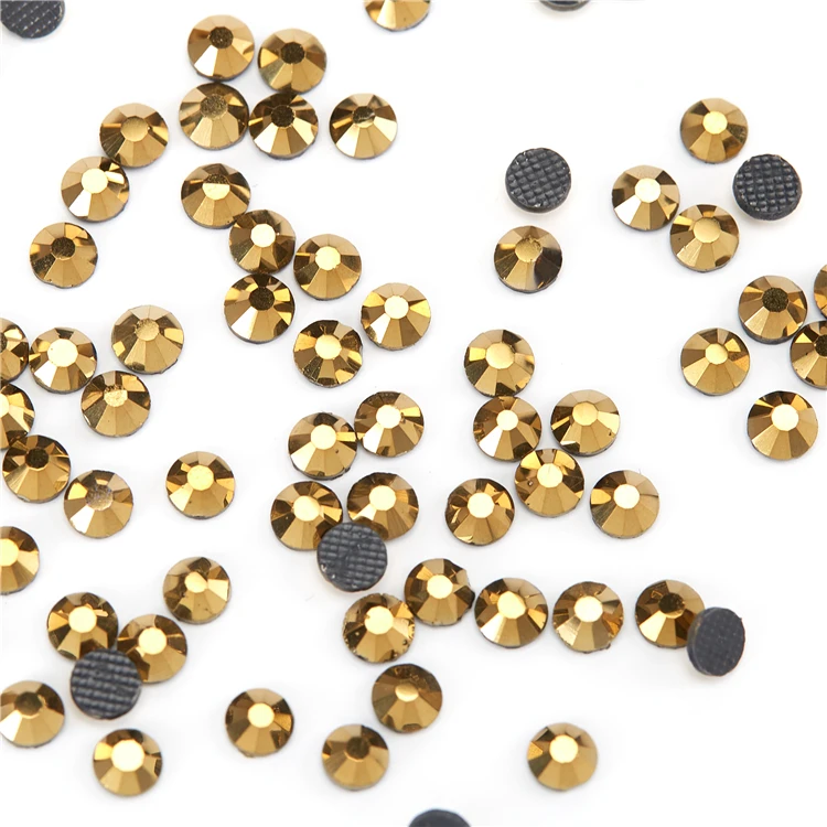 Ss10 Aurum Dmc Rhinestone Crystal Rhinestone Hotfix Flat Back stone