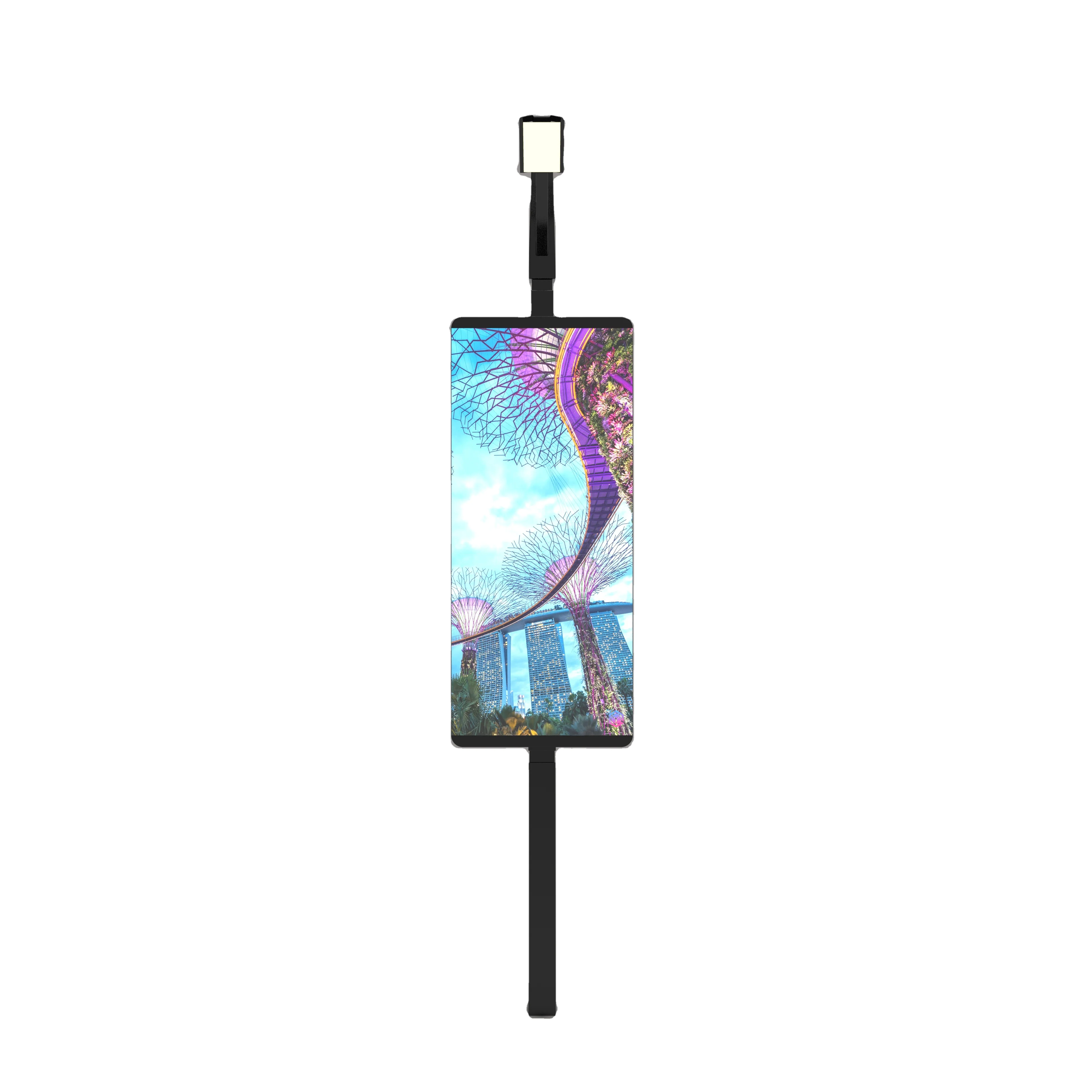 Led p1.2 display billboard full color street lighting pole led screen outdoor digital street lamp signage