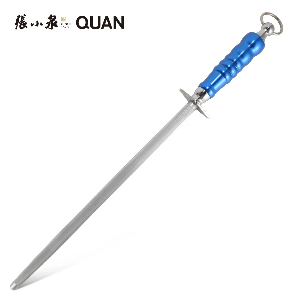 New Arrivals Professional High Carbon Honing Steel Kitchen Knife Blade Diamond Sharpener Rod Sharpening With Aluminum Alloy Hand