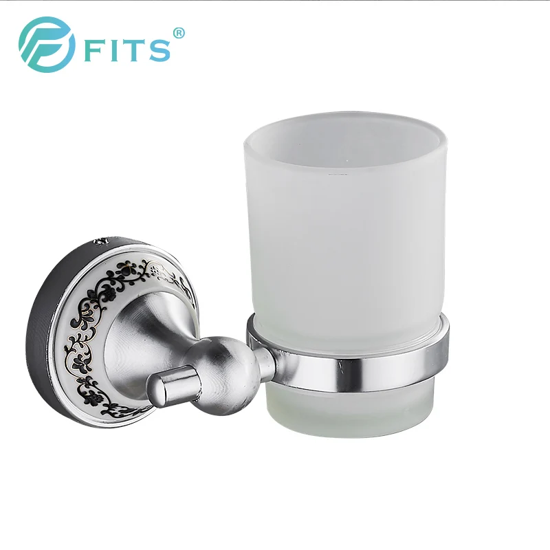 Bathroom accessories tumbler holder with glass  drink glass cup holder