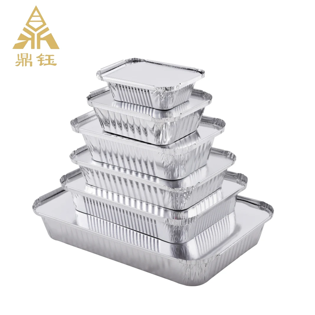 Dingyu BBQ Series Loaf Coast Fish Baking Use Aluminum Foil Container Aluminum Foil Buffet Food Container