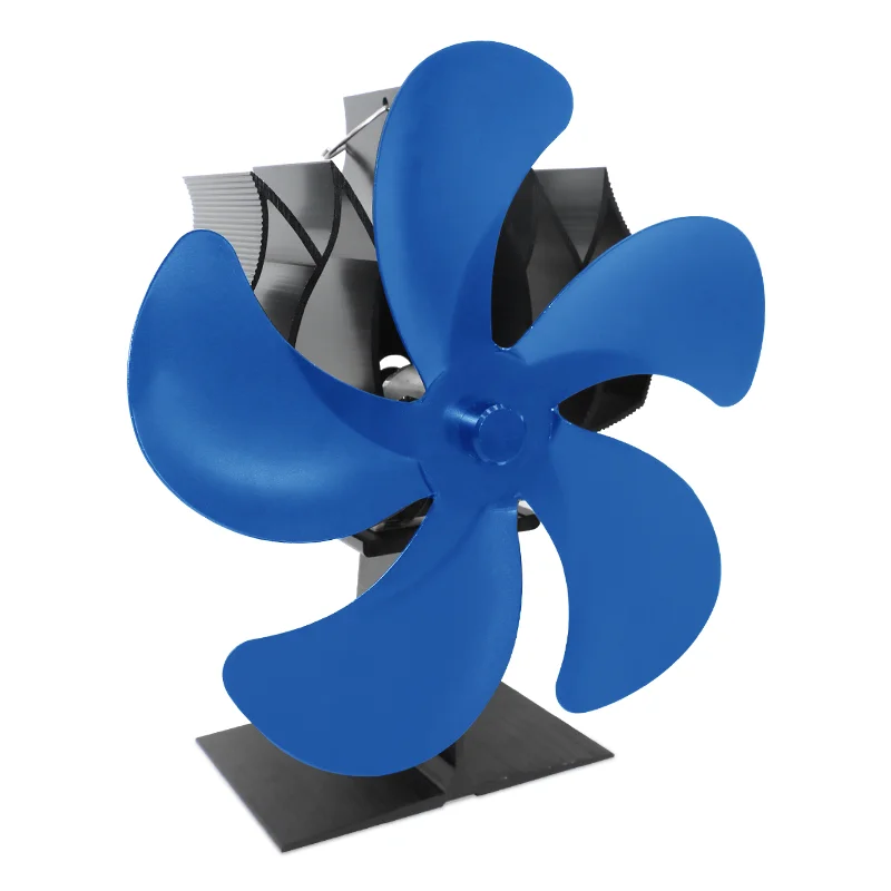 2022 New Aluminum Alloy Wood Burning Heat Powered Low Noise Stove Top Fan Fireplace Fan