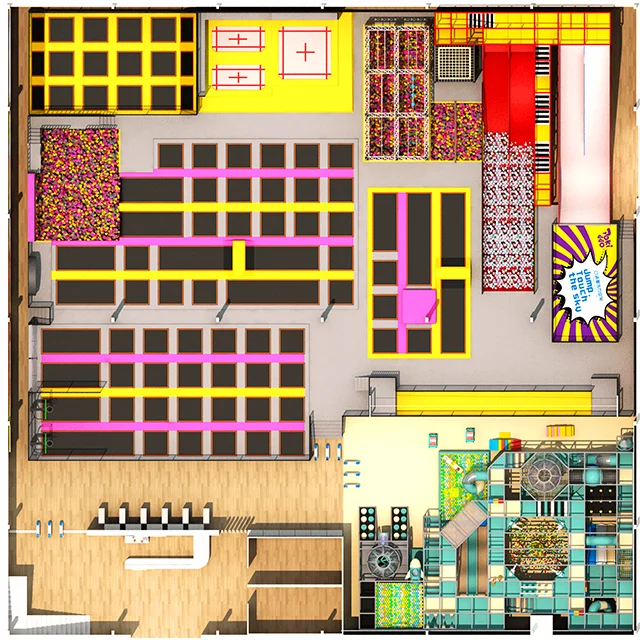 
New product sport jumping children indoor playground trampoline park for OLOPLAY 