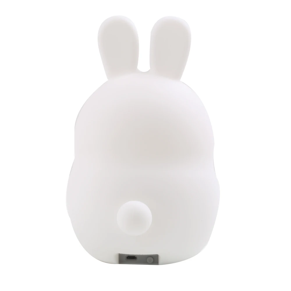 Silicone Rabbit Bunny Nursery Lamp Children Baby Night Light Sensor Rechargeable Touch