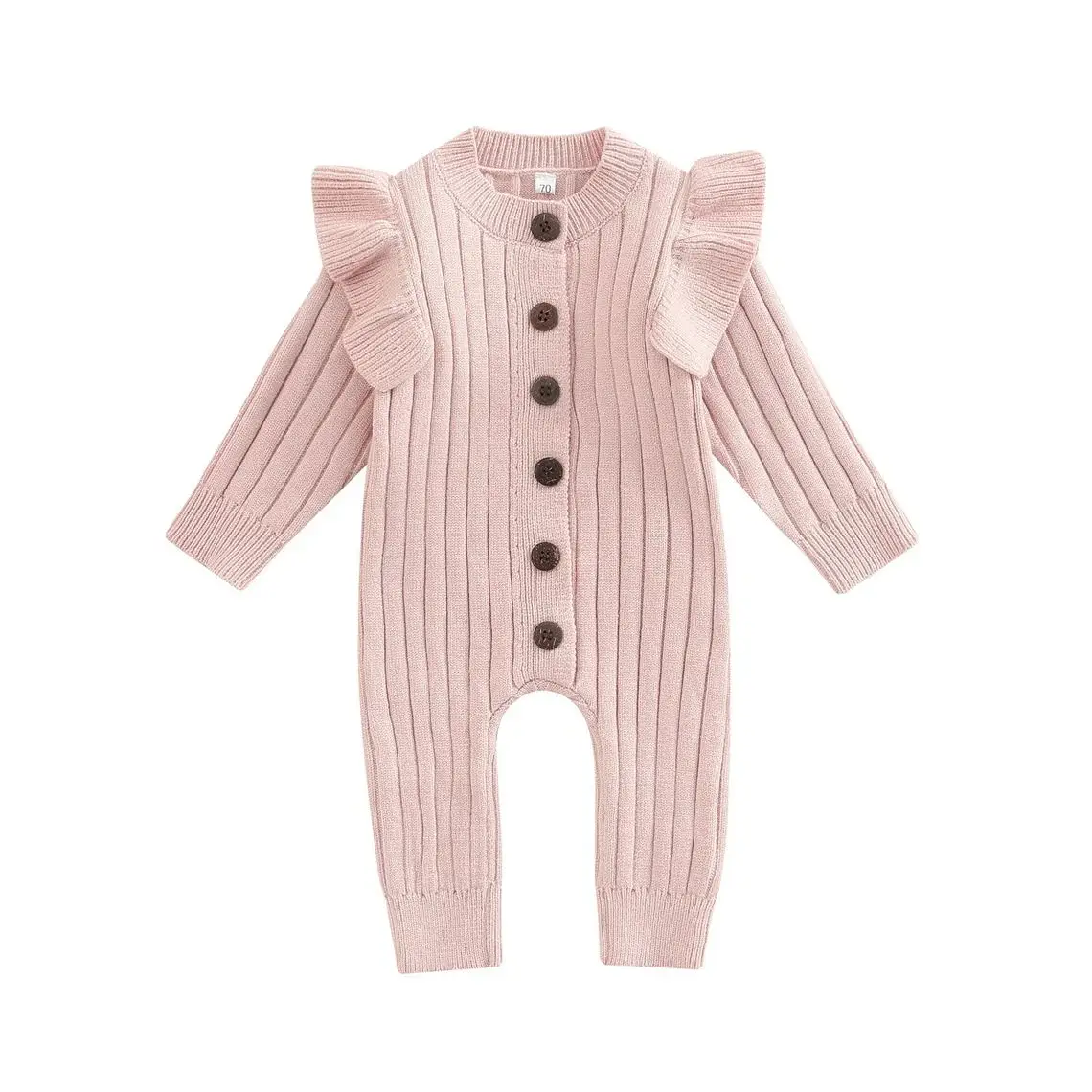Baby Boy Girl Kids Clothes Fall Winter Buttons Clothing Baby Sweater Rompers Cotton Knitted Long Sleeve Baby Jumpsuit