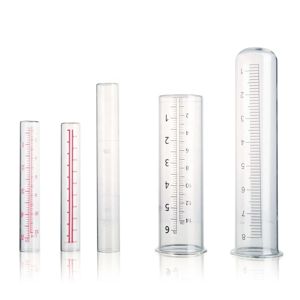 TP-1-25 glass rain gauge for laboratory measurement with flat round bottom scale