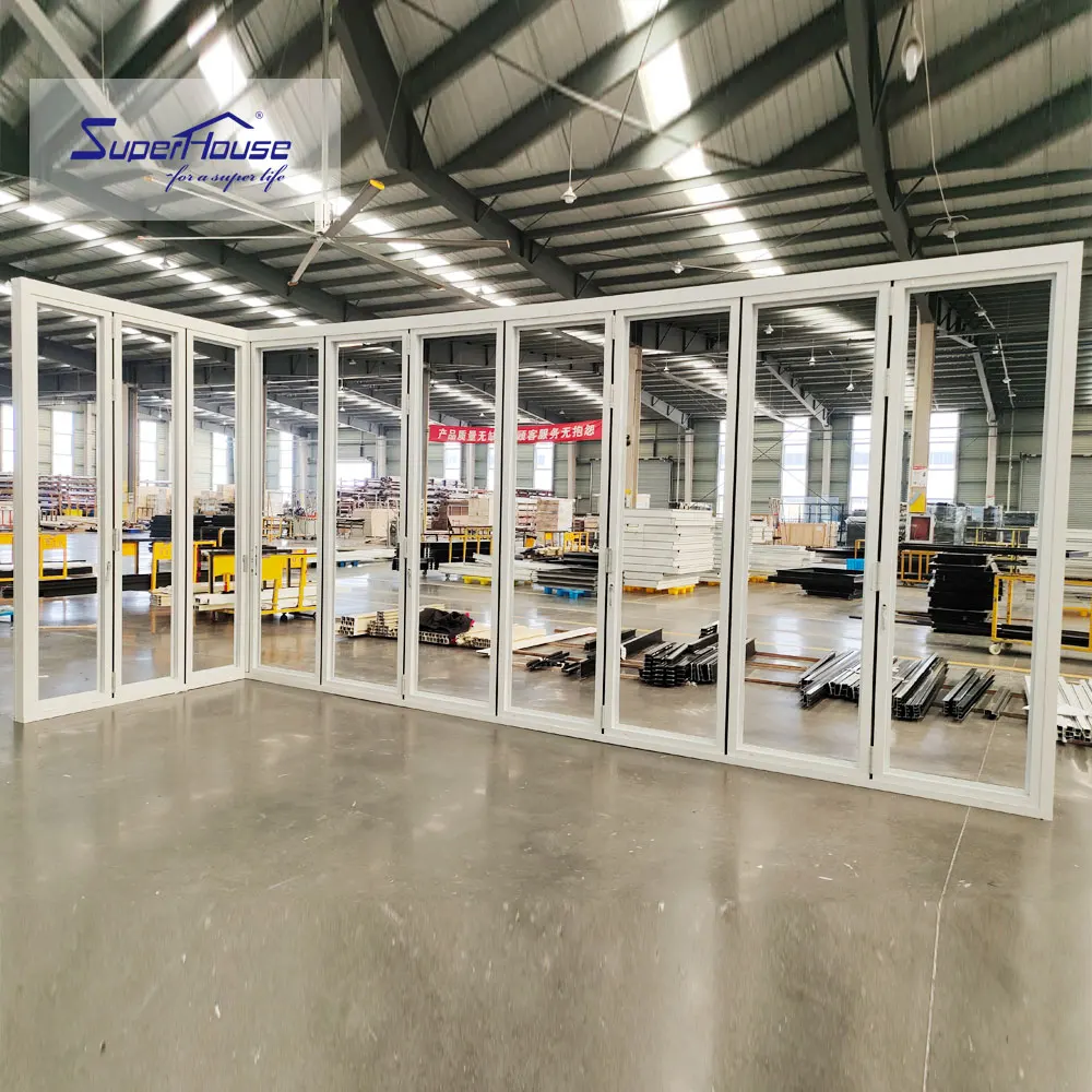 Florida approved hurricane proof folding door glass door aluminum for houses