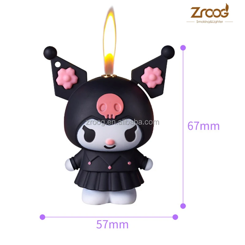 Зажигалка Kuromi зажигалка с розовым пламенем милые зажигалки для девочек подарки