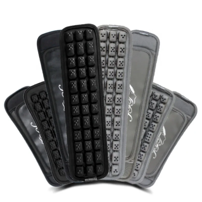 AGS 3D decompression black color anti gravity airbag air pad shoulder strap seat belt cover for car safety belts