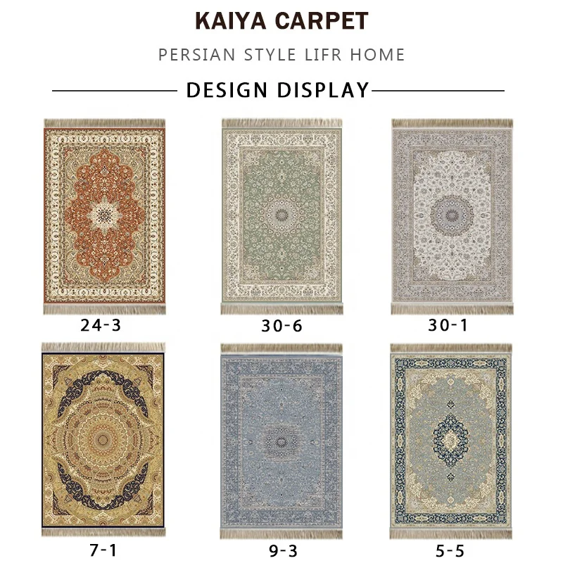 Chinese Factory Direct Persian Design Floor Mat Oriental Luxury Faux Silk Persia Area Rug Carpet