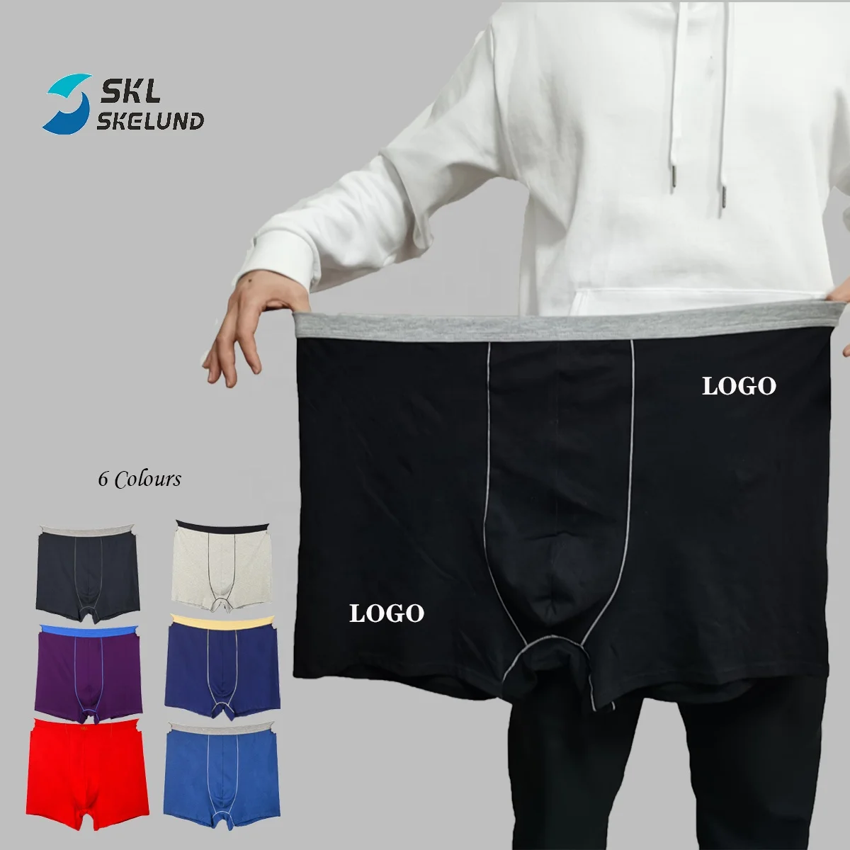 MOQ 1 Wholesale Custom Logo Big Size Men Underwear Plus Size Men Cotton Fat Large Size Breathable Boxer Big And Tall Underwear