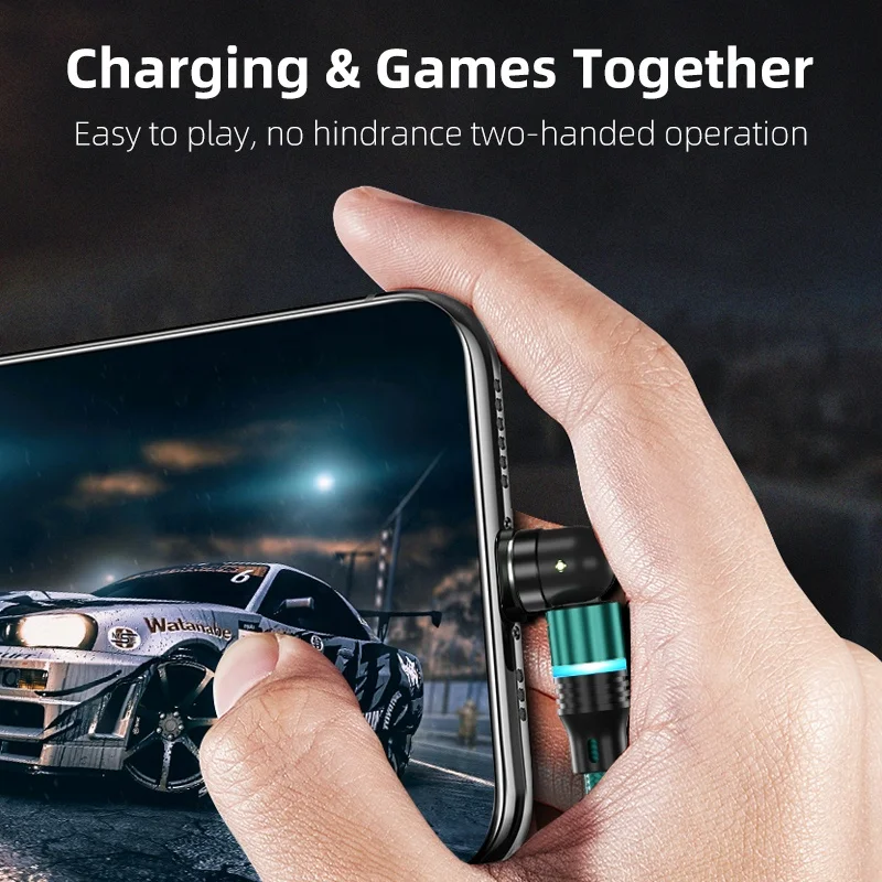 Free custom logo Strong Nylon USB for Android Cellphone LED Magnet 3 in 1 Magnetic Charging Cable with gift box