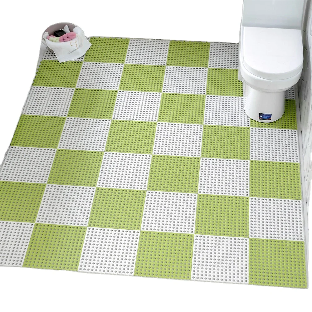 Multi-color Waterproof DIY Interlocking Hydrophobic Non Slip Bath Tub Mat