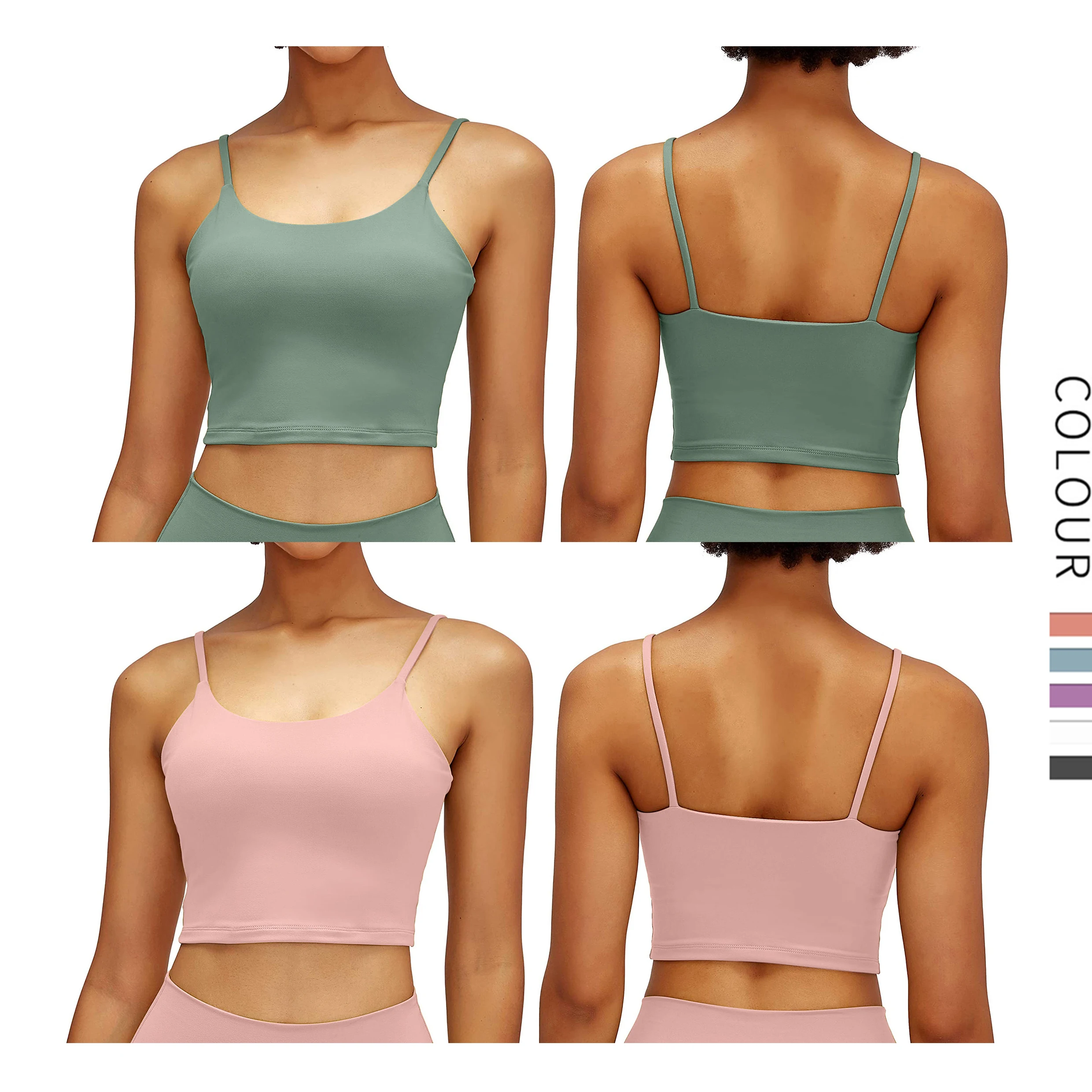 
Top Quality Running Vest Workout Crop Tops High Impact Yoga Bra Full Cover High Neck Fitness Sports Bra for Women 