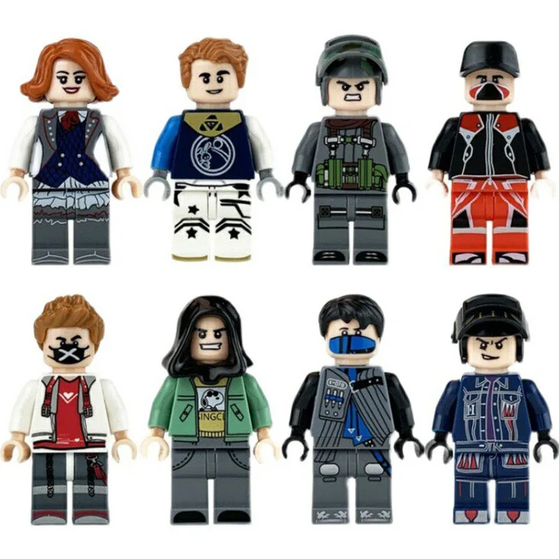 Mini Building Blocks Randomly Diy  Cartoon Character Building Blocks Various Style Block Mannequin  For Kids Gift