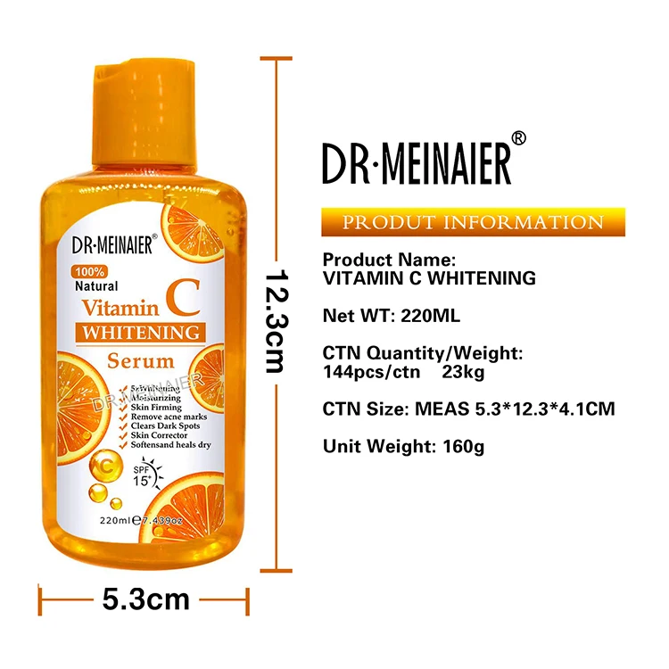 Private Label Facial Serum Pure Vitamin C Turmeric Natural AHA Moisturizing Anti-Wrinkle Brightening Whitening Face Body Serum
