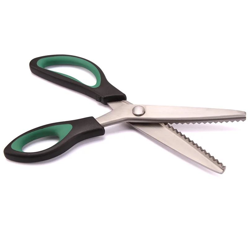 Zig zag-shaped pinking shears for Quilting and Sewing ultra sharp fabric Scissors