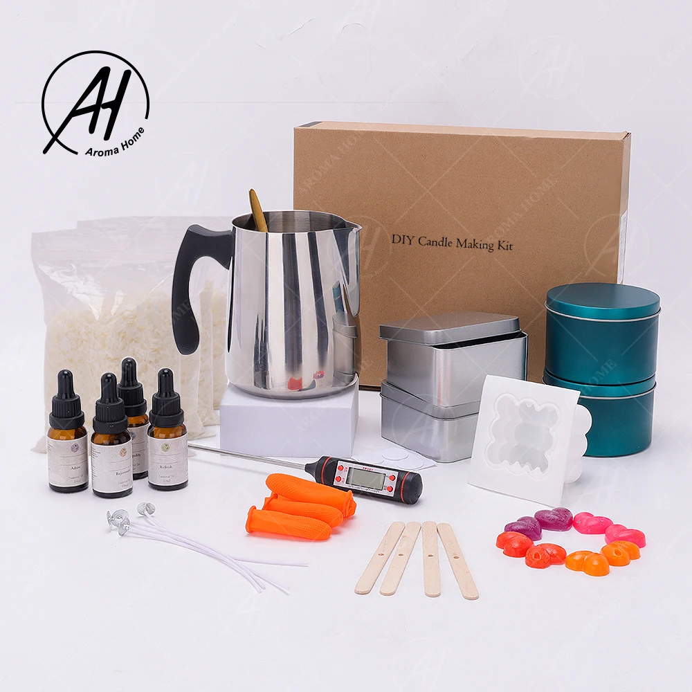 Party Gift Set Diy Candle Making Kit Set Private Label Factory Supply Handmade Natural Soy Wax for Candle Making 200 Sets
