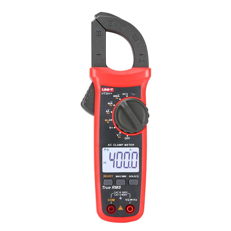 UNI-T UT201+LCD Display Handheld Automatic Range True Rms Clamp Meter Electrical High Precision Measurement Tool Dc Clamp Meter