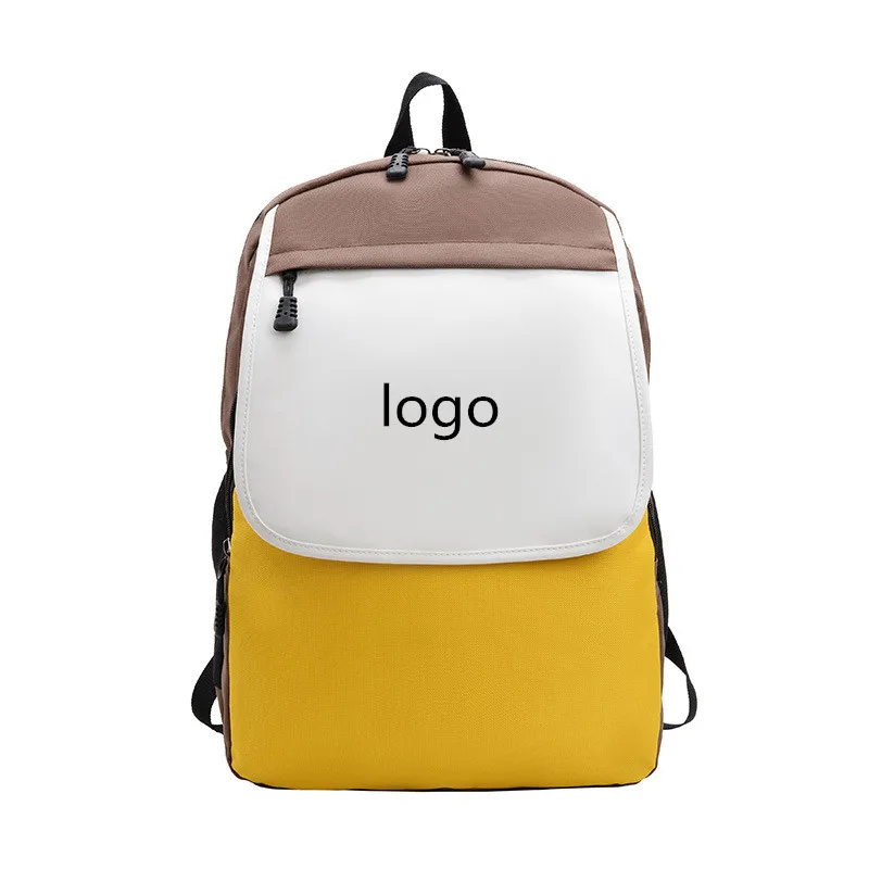 Custom printed logo gift promotion backpack teenager primary high college students school bag for girls and boys