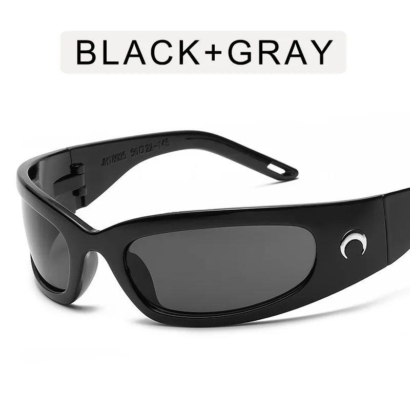 Trendy Millennium Sport  Sunglasses Women Moon Sun Glasses Fashion Future Technology Sense 2000S 90S Aesthetic Eyewear