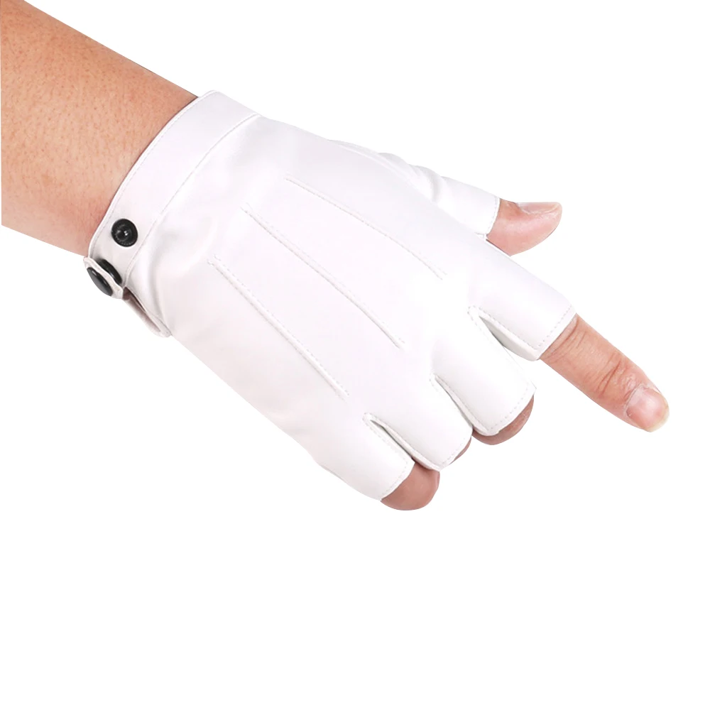 Half finger leather gloves for men driving shows pole dancing training for thrilling dance shows to wear