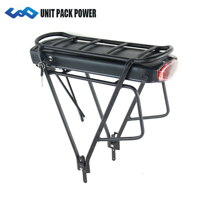 Customized li-ion battery rear rack 36v 48v  18Ah 35Ah lithium ebike battery pack electric bicycle parts