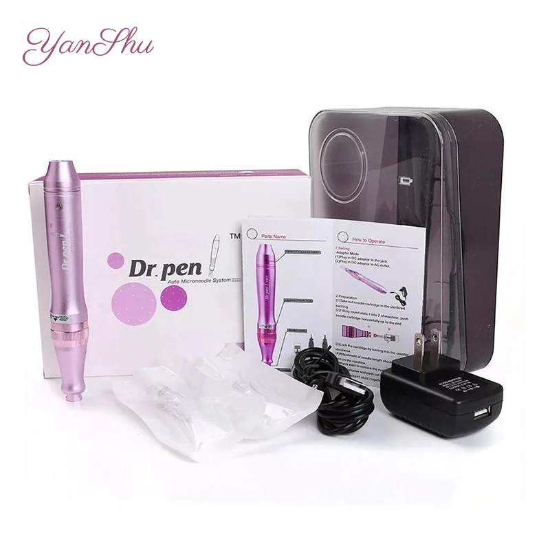 
China Factory Hot Sale Rechargeable derma roller pen Adjustable micro needling derma pen for Body Face Massager 