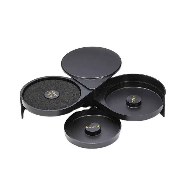 ABS black plastic bar cocktail glass rimmer