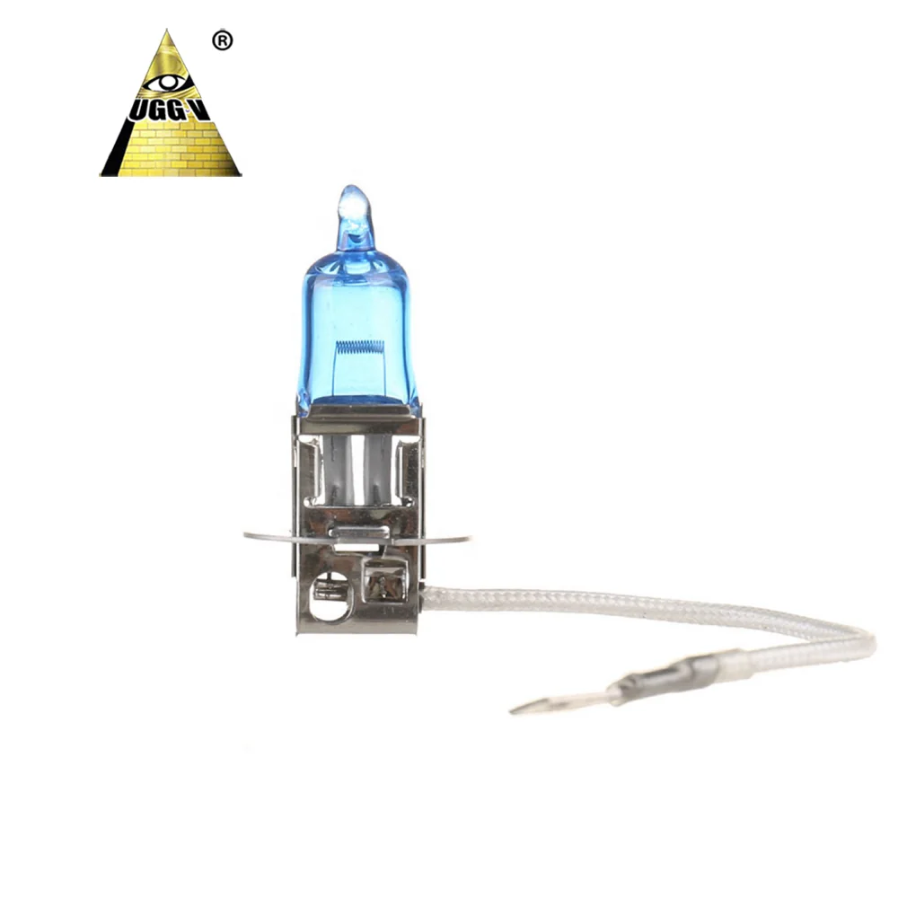 High Quality Parts Car Head Lamp Halogen H3 PJ22s  Auto Head Lamp Bulb Warm White color