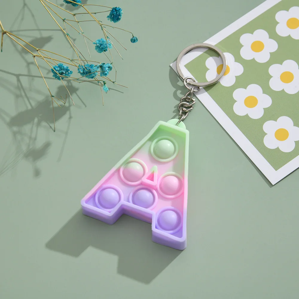 Wholesales Rat Killer Pioneer Letter Hanger Colorful Fun Puzzle Decompression Hanger Keychain