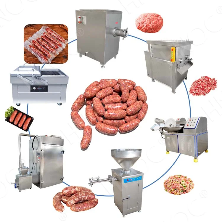 HNOC Pneumatic Sausage Stuffing Machine Sausage Process Line Small Scale Automatique German Sausage Make Machine