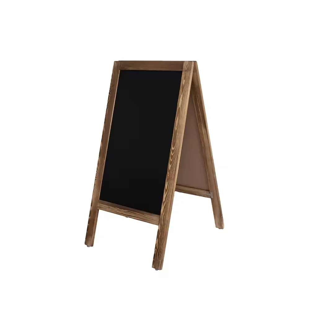 Custom Size Menu Board Double Sided A-frame Chalkboard Freestanding Blue Black Red White Wooden Blackboard with Custom logo