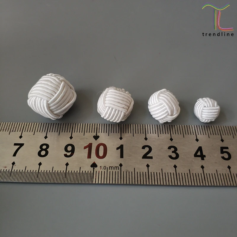 Chinese ball round knot cord button with multi sizes
