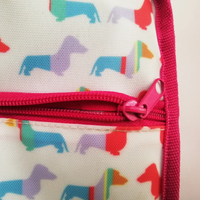 high quality 600D oxford pvc colorful cute cartoon dog portable thermal customized kids waterproof  picnic cooler bag