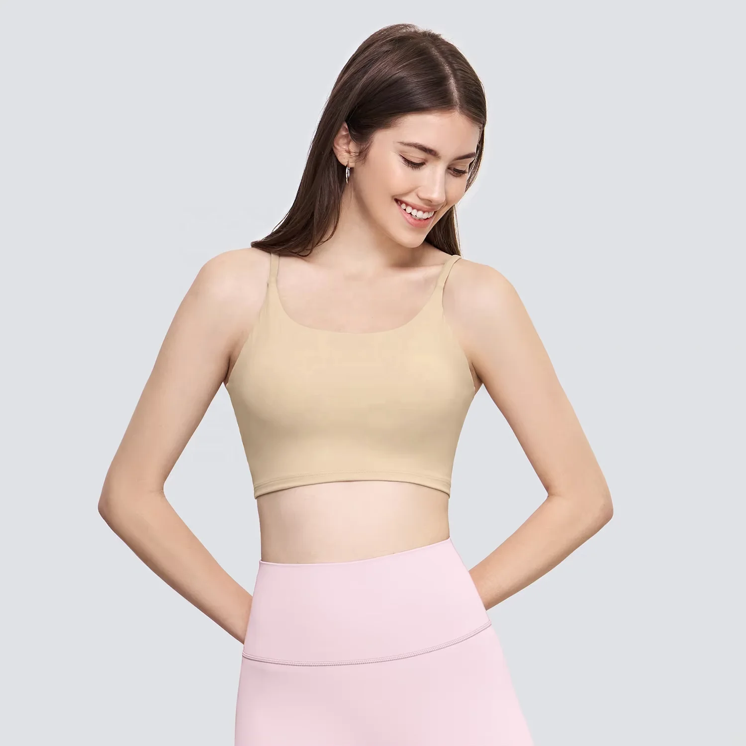 Factory Supply Active Stretch Workout Gym Bra Quick Dry Soft Crop Top Gym Tank Vest