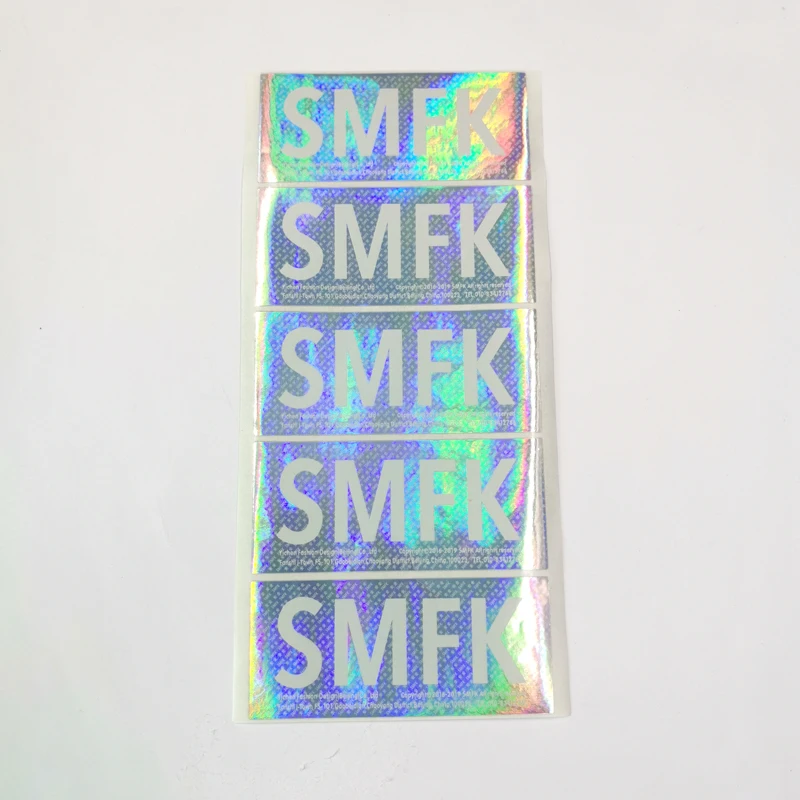 Customized Logo Made Label Holographic Sticker Rainbow Effect Custom Hologram Sticker