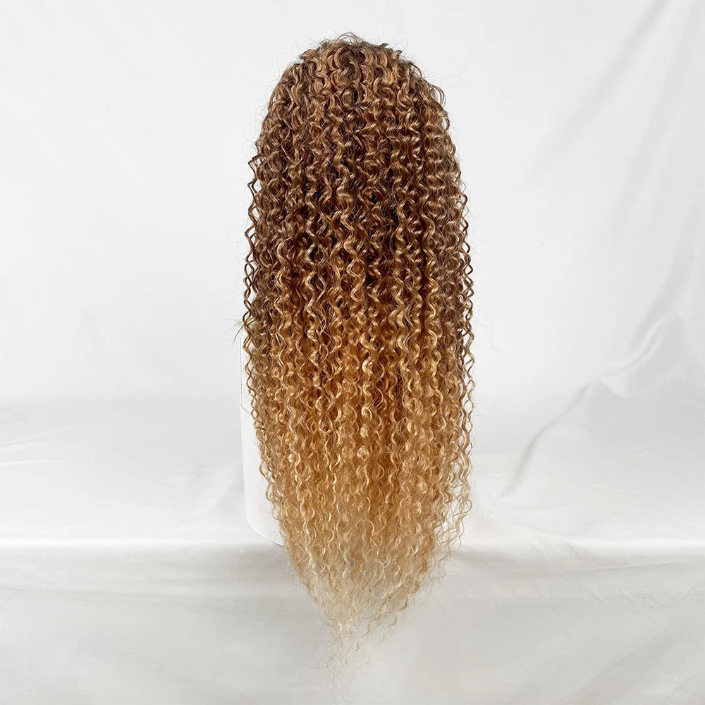 novelties top quality burmese blonde kinky curly ponytail with hair crunchy crunchies hair ties crunches band