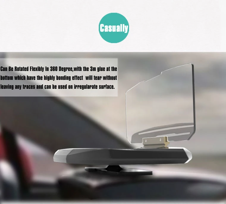 Promotion gift Universal Mobile GPS Navigation Bracket HUD Head Up Display Car Mount Stand Phone Display Holder wireless hud