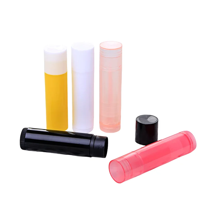 Wholesale Cheap Price 5g White Clear Empty Lip Balm Custom logo 5ml lip gloss container Black lip balm tube