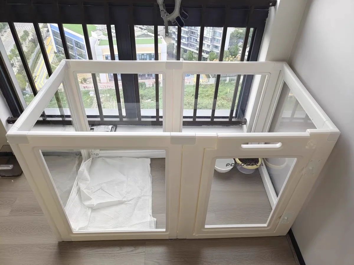 Pet Playpen Portable Puppy Playpen Pet Exercise Pen with Door Easy Assemble Indoor Outdoor Use for Small and Medium Dogs