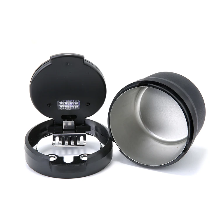 Customizable Round Cigarette Car Ashtray With Led Light Car Ashtray